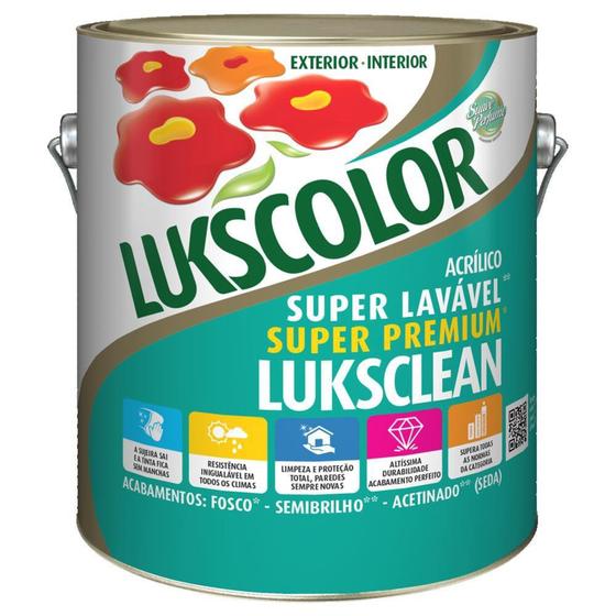 Imagem de Tinta Acrílico Lukscolor Fosco Branco 3,6L