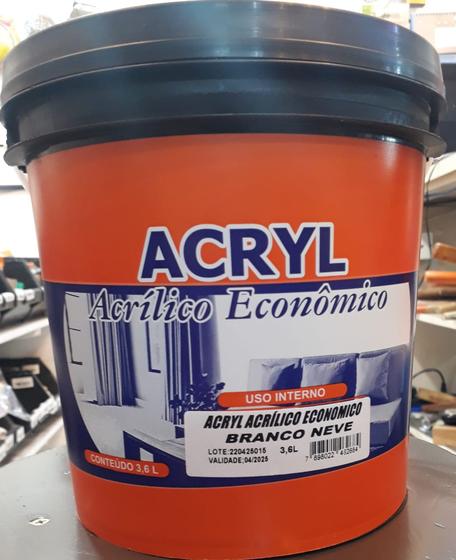 Imagem de Tinta acryl acrilico ecomonico branco neve 3,6l