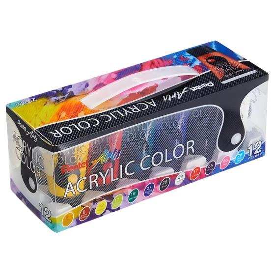 Imagem de Tinta Acrylic Color Pentel Conjunto com 12 Cores
