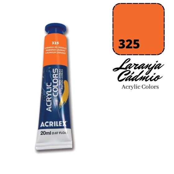 Imagem de Tinta Acrylic Colors Acrilex 20ml 325 Laranja de Cádmio