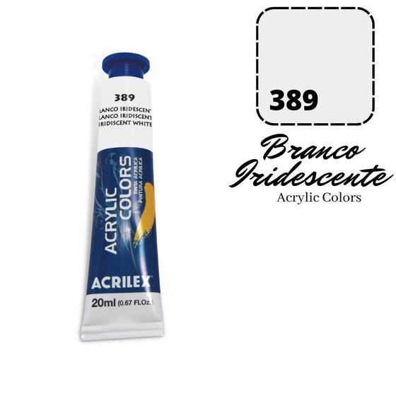 Imagem de Tinta Acrylic Colors Acrilex 20ml 389 Branco Iridescente