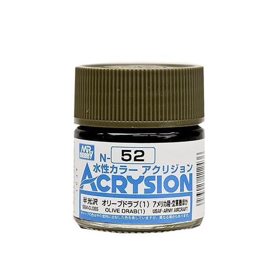 Imagem de Tinta Acrysion N052 Olive Drab 1 Semi Gloss 10 Ml Gunze Guac52