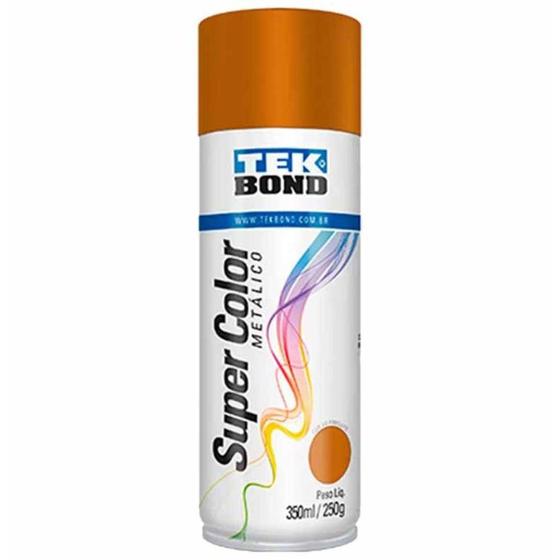 Imagem de Tinta aerossol dourado metalico 350ml s.color / un / tek bond - Tekbond