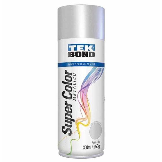 Imagem de Tinta aerossol prata metal 350ml s.color / un / tek bond