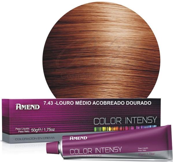 Imagem de TINTA AMEND COLOR INTENSY 7.43 Louro Medio Acobreado Dourado