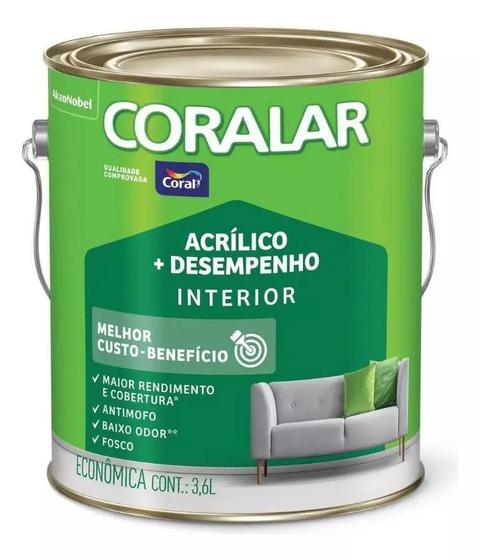 Imagem de Tinta Anti Mofo Coralar Acrica Parede 3,6 Litros Escolha A Cor