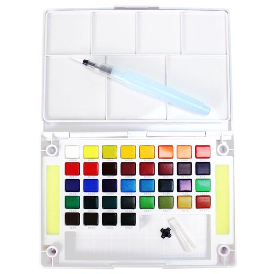 Imagem de Tinta Aquarela Koi Pastilha 36 Cores Profissional