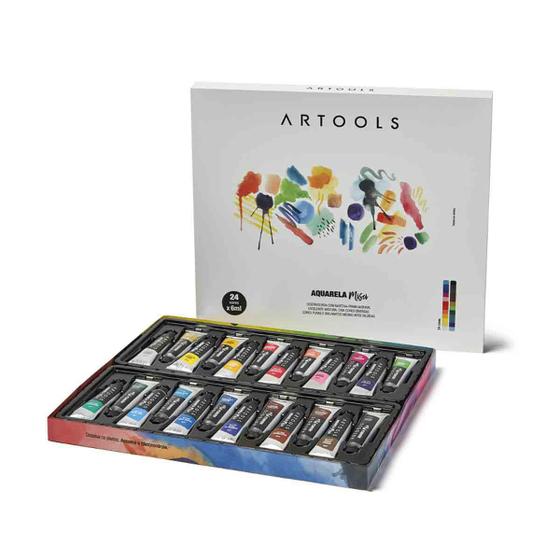 Imagem de Tinta Aquarela Misci Artools Com 24 Cores 6Ml