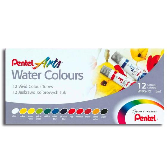 Menor preço em Tinta Aquarela Pentel Arts Water Colours com 12 cores (WFRS-12)