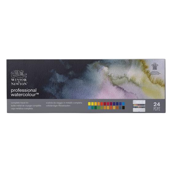 Imagem de Tinta Aquarela Profissional Pastilha Winsor & Newton Sketchers Box 24 Peças