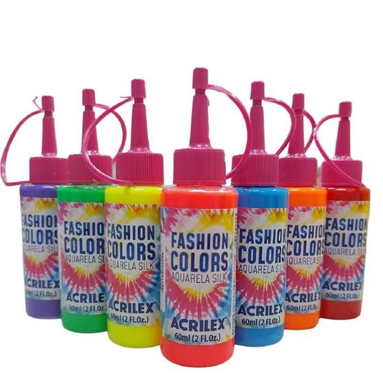 Imagem de Tinta Aquarela Silk Tie Dye 60 Ml Acrilex Fashion Colors