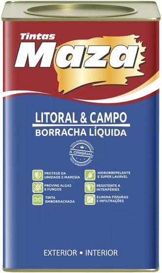 Tinta Borracha Liquida Litoral E Campo Branco Maza 18 Lt - Tinta para ...