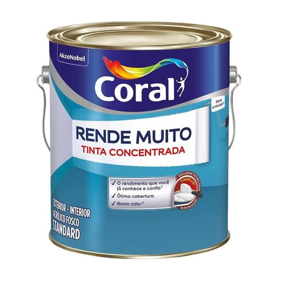 Imagem de Tinta Branca Coral Acrílica Fosca Rende Muito 3,6l Original