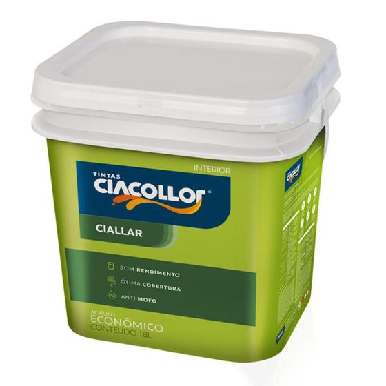 Imagem de Tinta Ciallar Acrílica Fosco Branco Neve 18litros