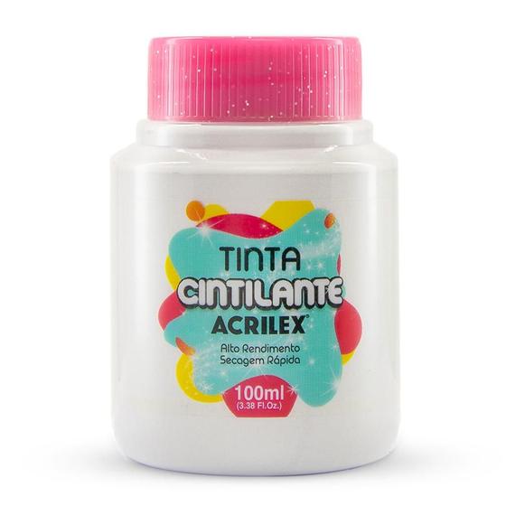 Imagem de Tinta Cintilante 100ml Branco 519 Acrilex