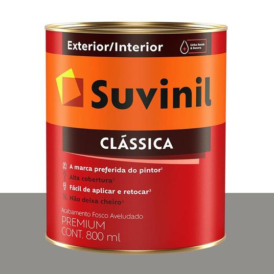 Imagem de Tinta Clássica Fosca Suvinil Ânfora de Prata 800 ml