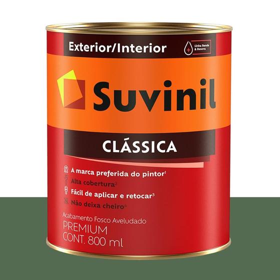 Imagem de Tinta Clássica Fosca Suvinil Verde-colegial 800 ml