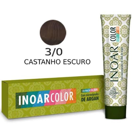Imagem de Tinta Color System Inoar Cr 50Gr 3.0 Castanho Escuro
