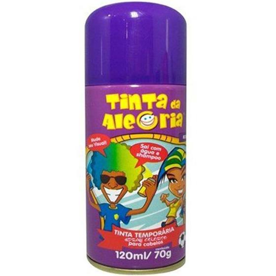 Tinta Colorida Para Cabelo Spray Sai Com Água Roxa - Alegria - Tinta ...