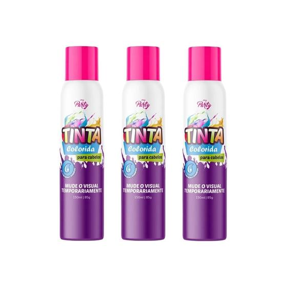 Imagem de Tinta Colorida Temporaria Aeroflex Pink Neon 150Ml - 3Un