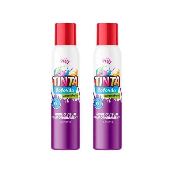 Imagem de Tinta Colorida Temporaria Aeroflex Vermelho Neon 150ml - 2un