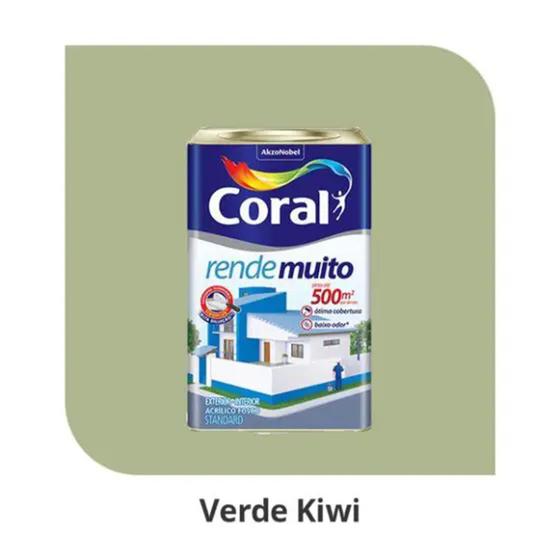 Tinta concentrada Coral Rende Muito acrílico fosco 18L - várias cores Menor preço em Tinta concentrada Coral Rende Muito acrílico fosco 18L - várias cores