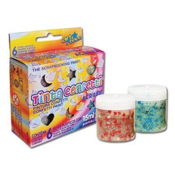 Imagem de Tinta Confetti  C/3 Cores 15ml - ACRILEX