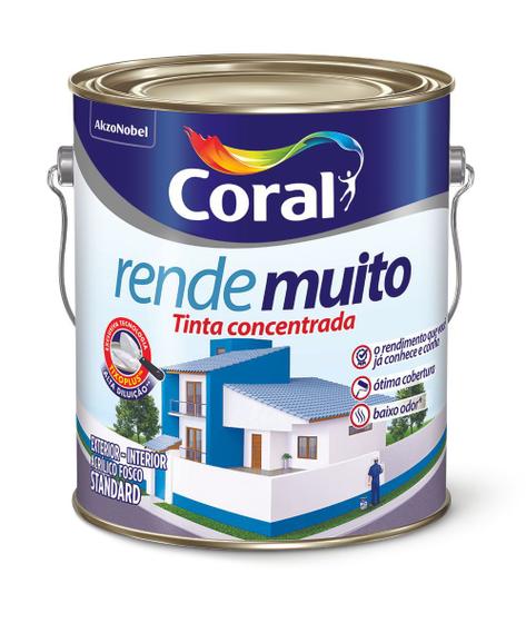 Imagem de Tinta Coral Rende Muito acrílica fosca laranja imperial 3,6L