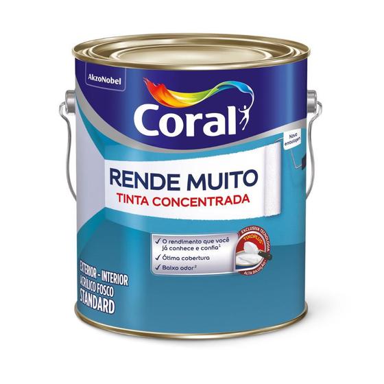 Tinta Coral Rende Muito Cor Branco Gelo 3,2L Menor preço em Tinta Coral Rende Muito Cor Branco Gelo 3,2L