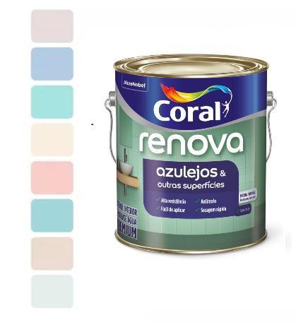 Imagem de Tinta Coral Renova Azulejos 3,2l Acetinado - ESCOLHA SUA COR