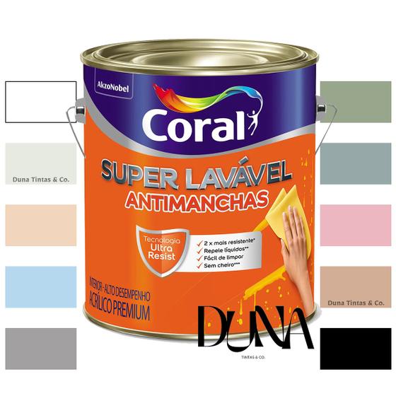 Imagem de Tinta Coral Super Lavável Paredes e Tetos 3,2L