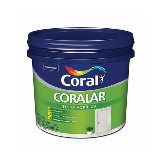 Tinta Coralar Acrílica Branco Neve 15L Coral Menor preço em Tinta Coralar Acrílica Branco Neve 15L Coral