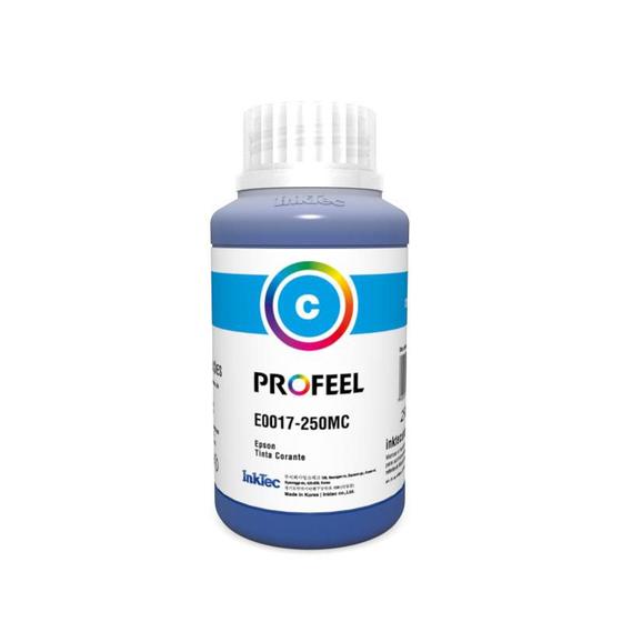 Imagem de Tinta Corante Profeel E0017 250ml Cyan Compatível com Impressora Jato de Tinta L380 L365 L375 L3110 L3150 L3210 L3250 L800 L801 L805 L810 L850 L1800