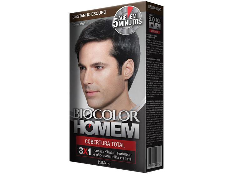 Tinta de Cabelo Biocolor Homem Castanho Escuro - 100ml - Tinta de ...