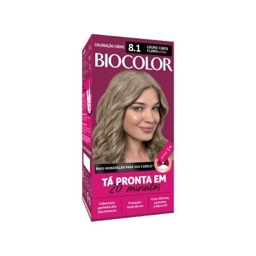 Imagem de Tinta de Cabelo Biocolor Mini Kit Louro Acinzentado Radiante 8.1