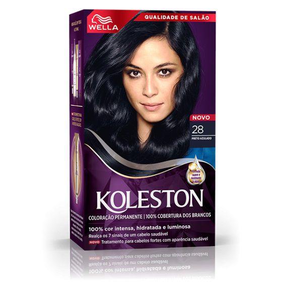 Imagem de Tinta De Cabelo Kit Koleston Cor Preto Azulado 28 Wella