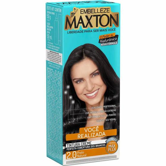 Imagem de Tinta de Cabelo Maxton Embelleze Tintura Cremosa Kit CompletoVáriasCores