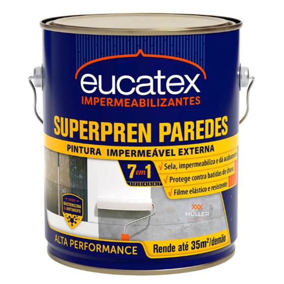 Tinta de Parede Branca Emborrachada Impermeavel Superpren 3,6L Menor preço em Tinta de Parede Branca Emborrachada Impermeavel Superpren 3,6L