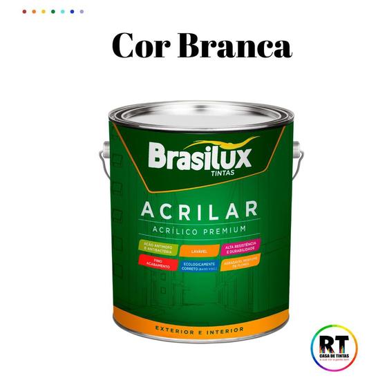 Imagem de Tinta De Parede Brasilux Acrilar Cor Rosa Fosca Lavável Antimofo Premium 3,2L Cor Rosa Barbie/Cor Rosa Bebê.