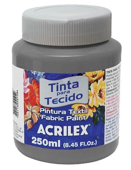 Imagem de Tinta De Tecido Fosca 250Ml Cinza Acrilex