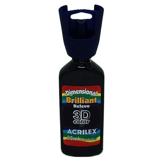 Imagem de Tinta Dimensional Brilhante Relevo 3D 35Ml Preto Acrilex