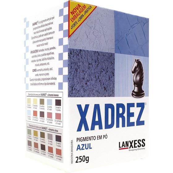 Imagem de Tinta em Pó Xadrez Azul 250g - Embalagem com 20 Unidades