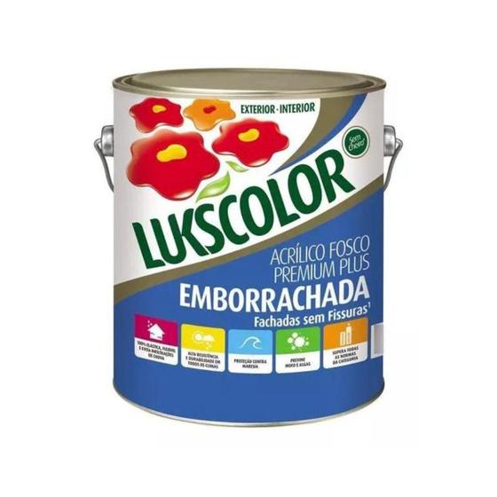 Tinta Emborrachada Acrílica Lukscolor Fosco Branco 3,6L Menor preço em Tinta Emborrachada Acrílica Lukscolor Fosco Branco 3,6L