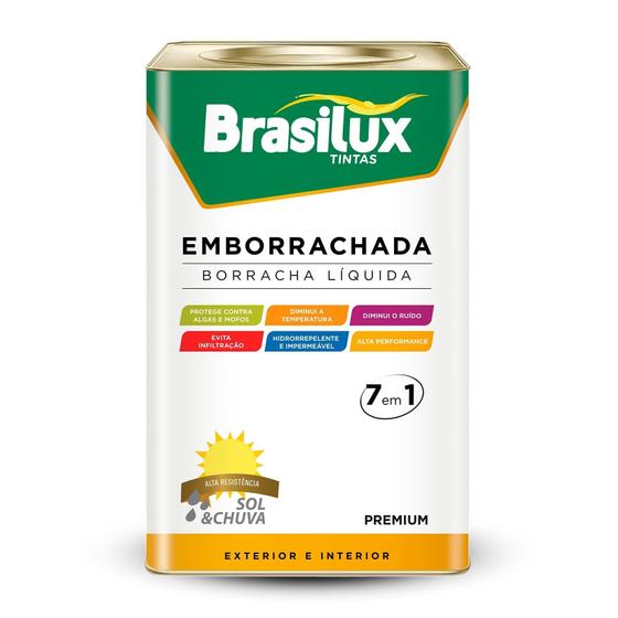 Tinta Emborrachada Borracha Líquida 18L Cinza Contemporâneo - EB620609103 - Brasilux - Unitário Menor preço em Tinta Emborrachada Borracha Líquida 18L Cinza Contemporâneo - EB620609103 - Brasilux - Unitário