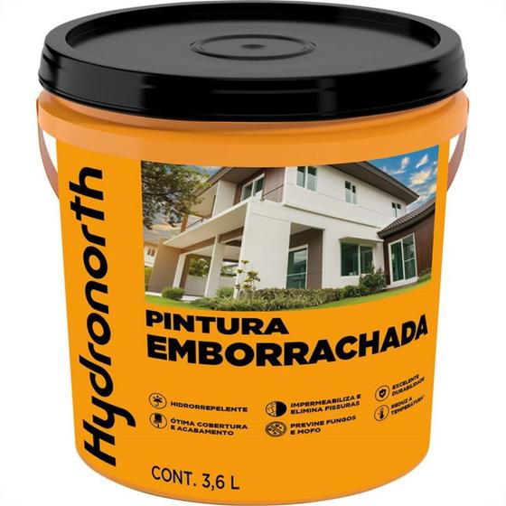 Imagem de Tinta Emborrachada Hydronorth 3,6L Branco