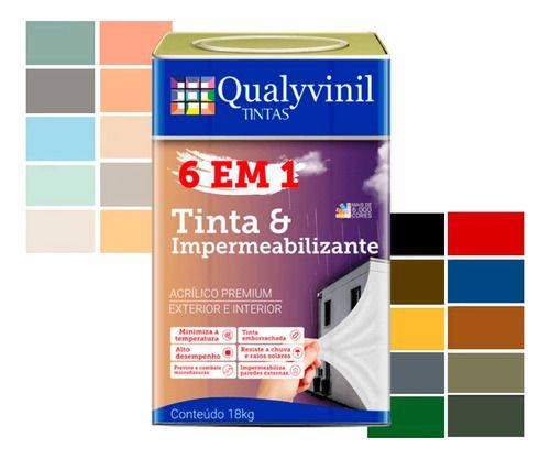 Tinta Emborrachada Parede 6 em 1 Acrilico Qualyvinil 18lt Menor preço em Tinta Emborrachada Parede 6 em 1 Acrilico Qualyvinil 18lt