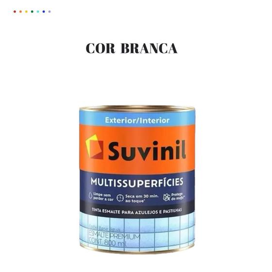 Imagem de Tinta Epóxi Base Água Suvinil Multissuperfícies Azulejos e Banheiros Antimofo Lavável 800ml