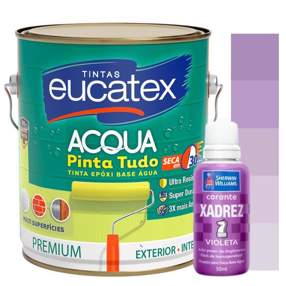 Imagem de Tinta Epóxi Branco Base Agua 3,6L p/  Azulejo Banheiro Cozinha + Corante Colorido