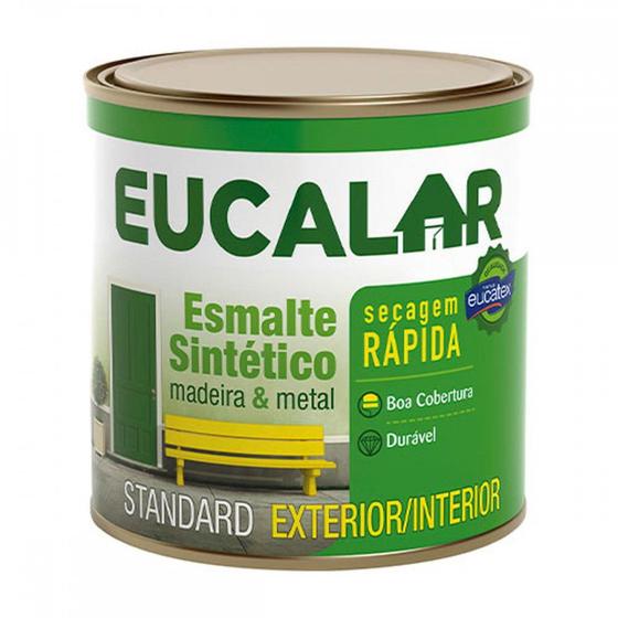 Imagem de Tinta Esmalte. 1/4 (900ml) Sintetico Eucalar Preto