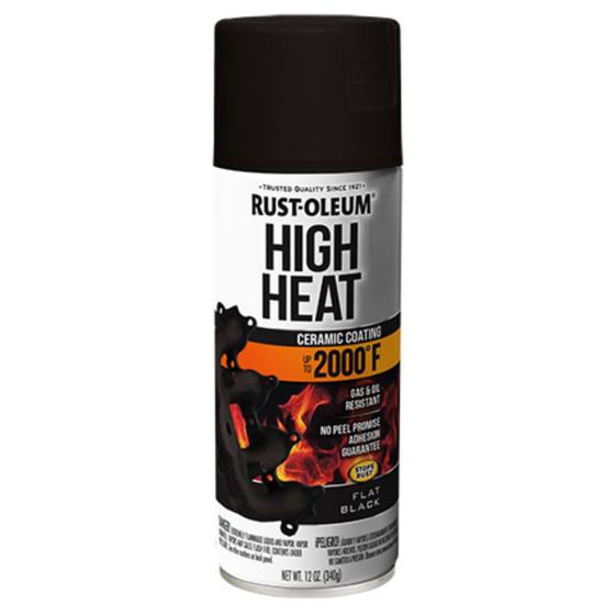 Imagem de Tinta Esmalte Alta Temperatura Preto Fosco 1093C Motor Carro 